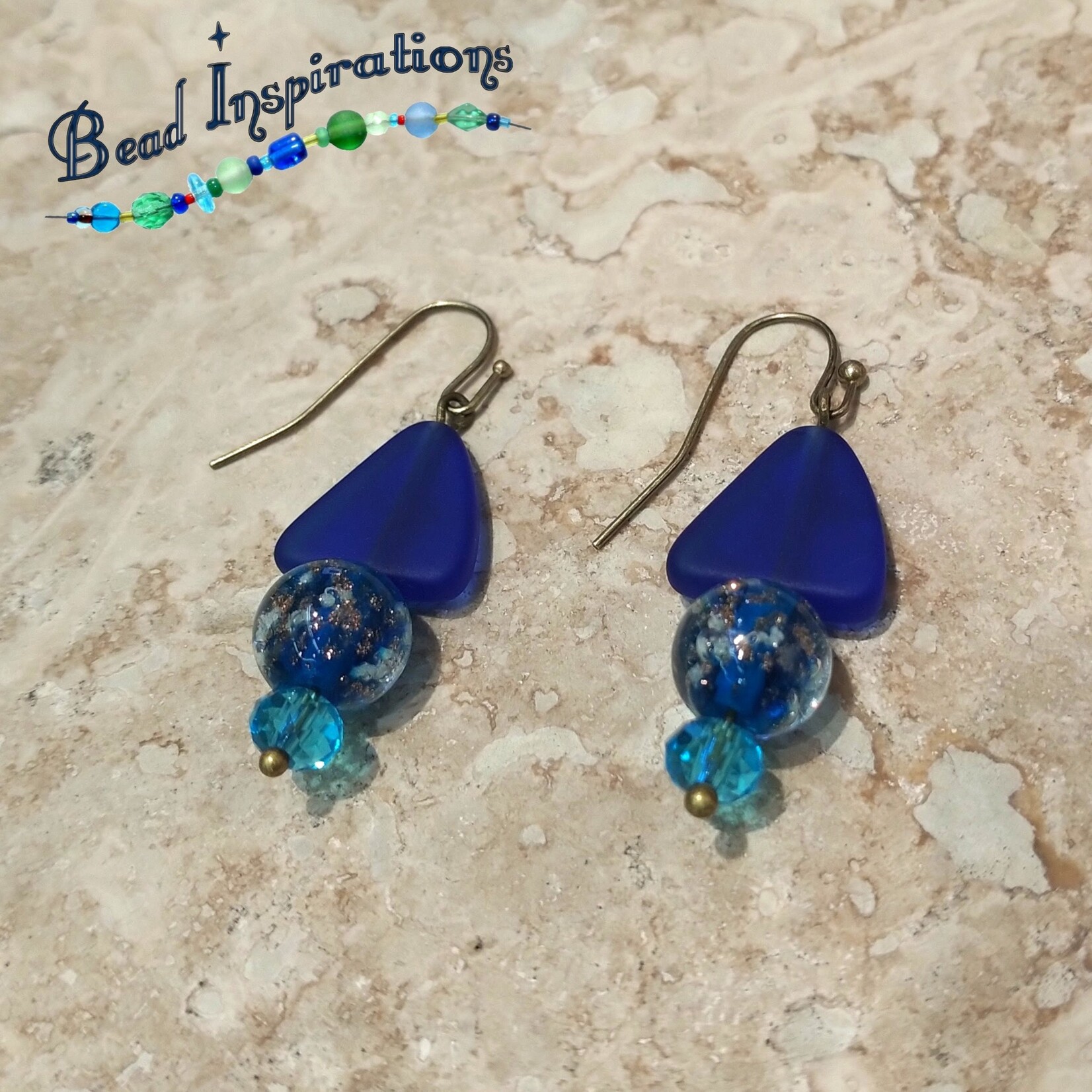 Deep Sea Treasure 10mm Glow-in-the-Dark Lampwork Glass Bead