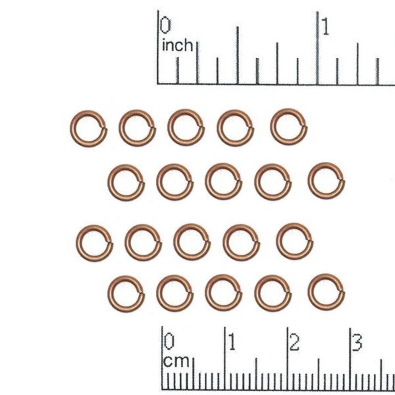 Antique Copper Plated  6mm 18ga Jump Ring - 20 pieces