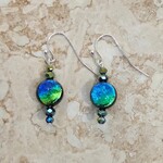 Blue/Green Dichroic Earrings - Ready to Wear