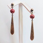 Chloe Red Dangle Drop Earrings - Ready to Wear