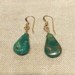 Turquoise Teardrop Gold-filled Earrings