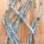 Aquamarine Squared Heishi 5x2mm Bead Strand