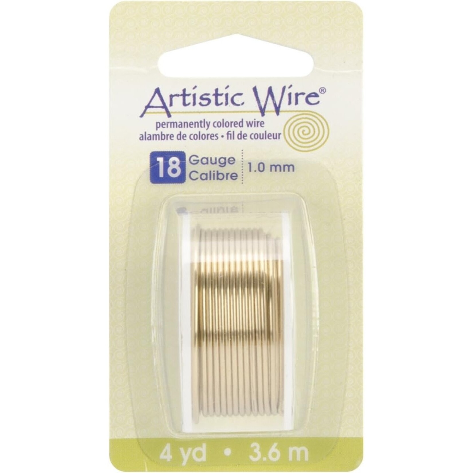 Artistic Wire Artistic Wire Tarnish Resistant Brass, 18 Gauge, 4 Yd Spool