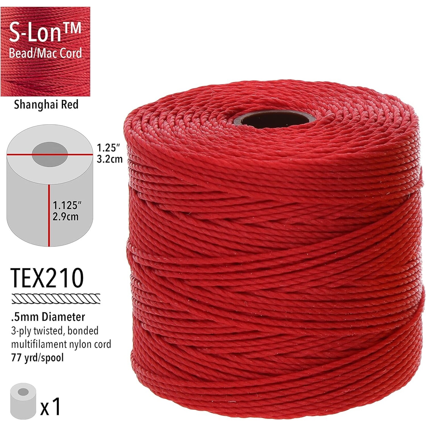 S-Lon TEX 210 Shanghai Red - 77 Yard Spool