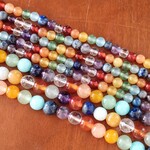 Mixed Gemstones 6mm Round Bead Strand