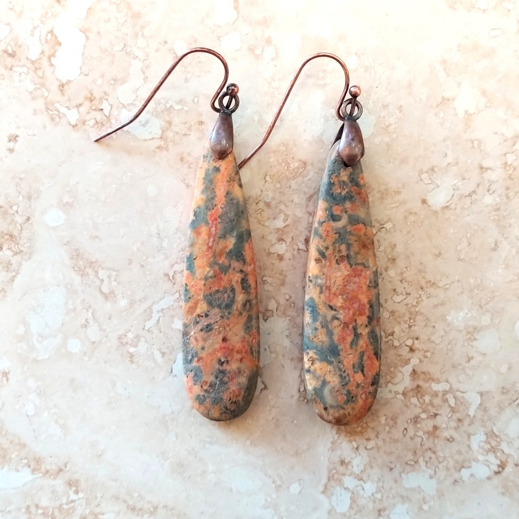 Bead Inspirations Yellow Leopard Skin Jasper Earrings - Ready to Wear