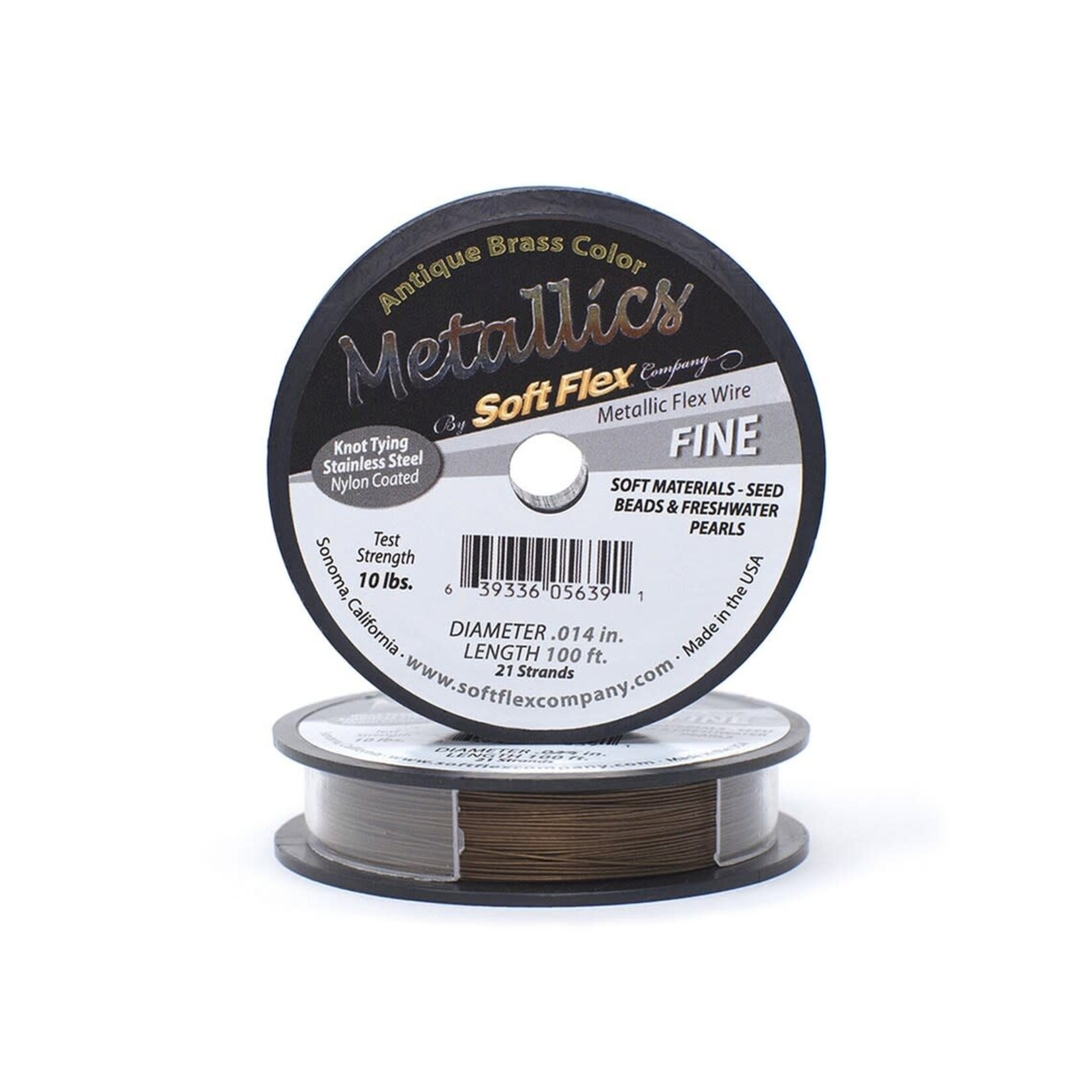 Softflex SoftFlex Fine Antique Brass Beading Wire - 100'