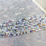 Iolite/Sodalite  3.5mm Faceted Round Bead Strand