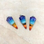 Chakra Gemstone 35mm Cone Pendant