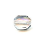 Glass Faceted Flat Nugget Clear AB Bead