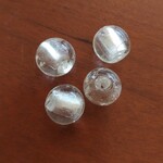 Venetian Style Silver 12mm Lampwork Glass Round Bead