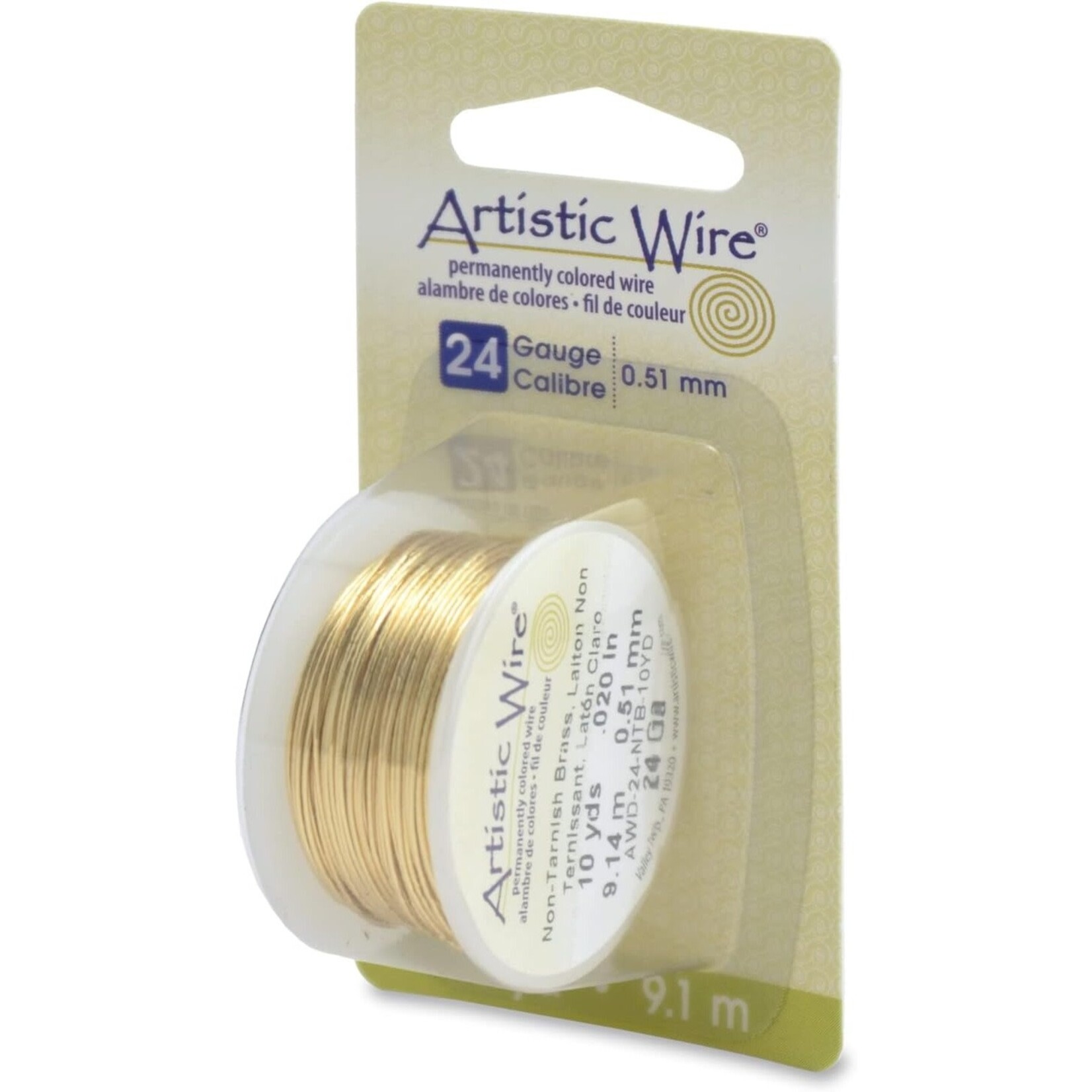 Artistic Wire Artistic Wire Tarnish Resistant Brass, 24 Gauge, 10 Yard Spool