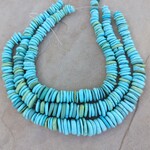Magnesite Turquoise Coin Bead Strand