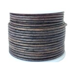 Leather 1.5mm Round Cord Natural Grey - 1 foot