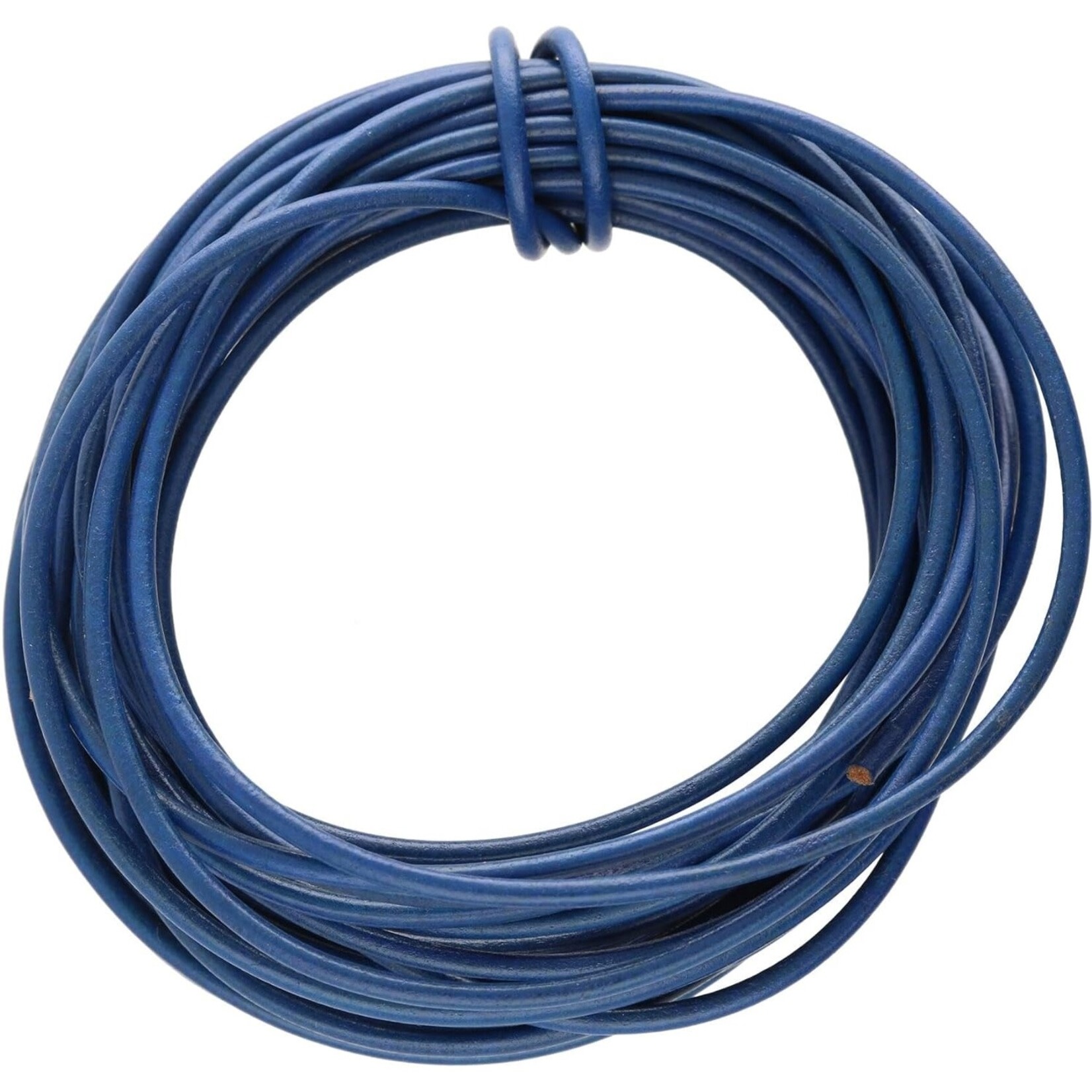 Leather 1.5mm Round Cord Blue (Greek) - 1 foot