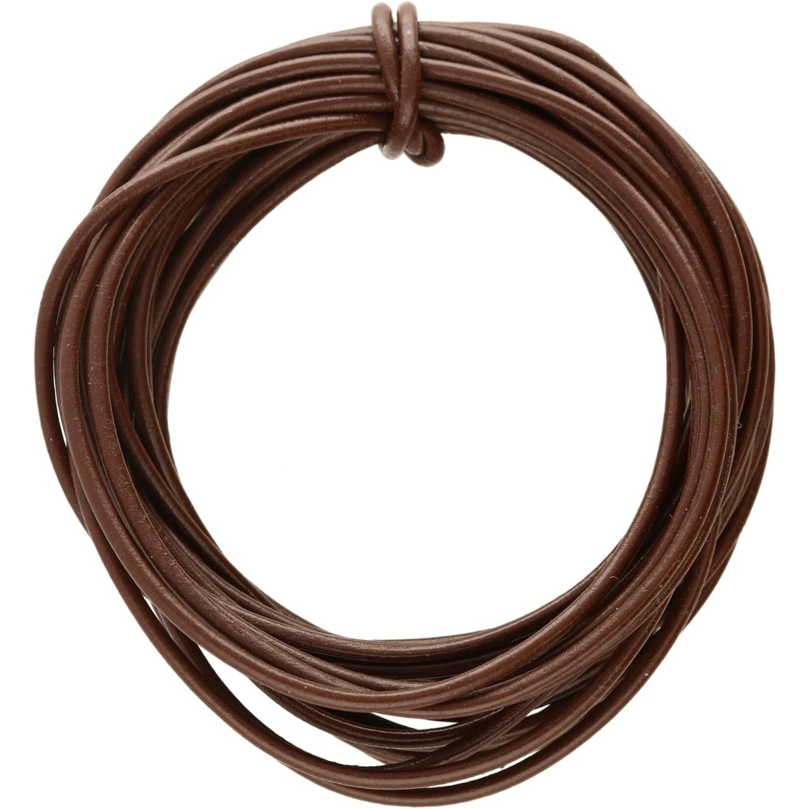 Leather 1.5mm Round Cord Brown (Greek) - 1 Foot