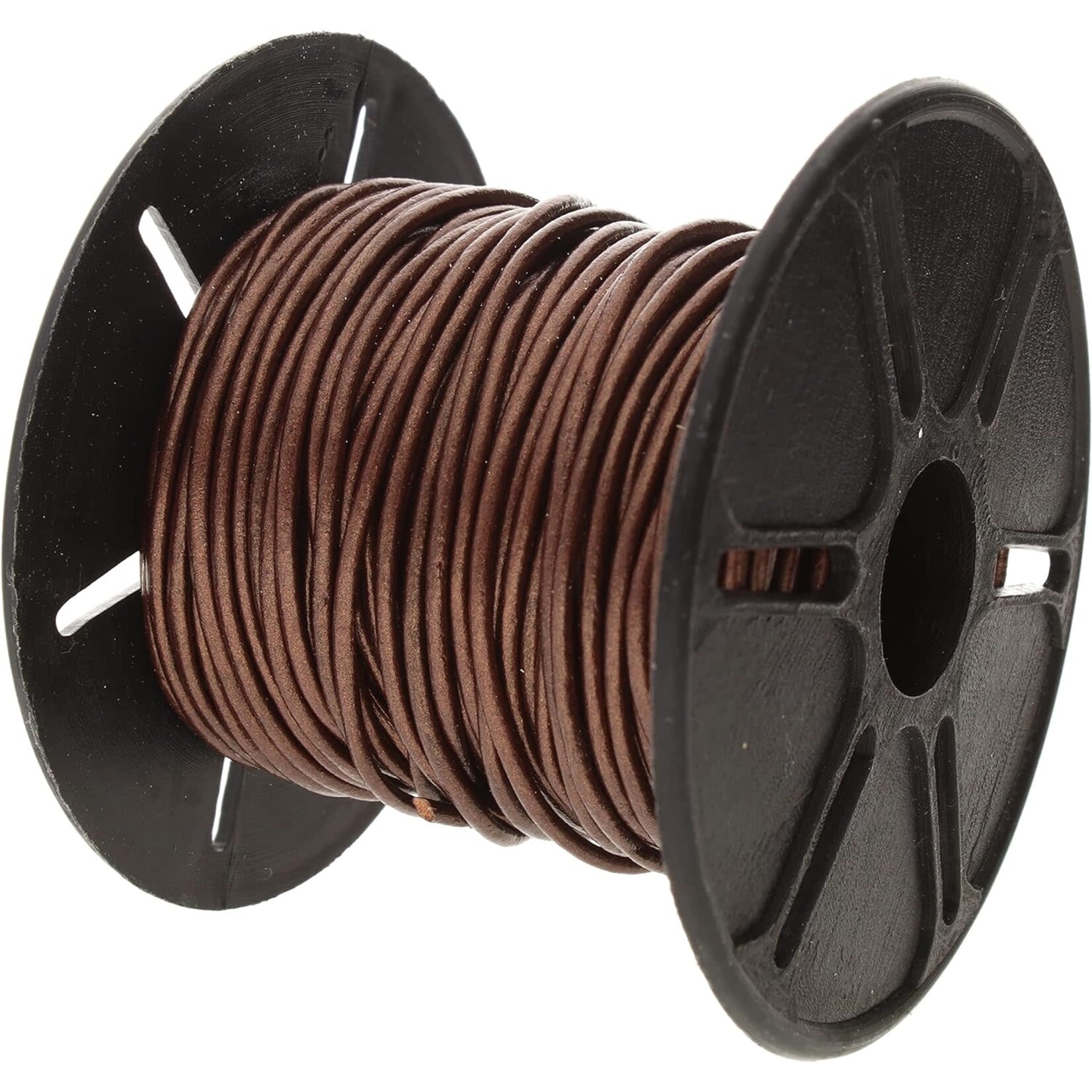 Leather 1.5mm Round Cord Metallic Tamba - 1 foot