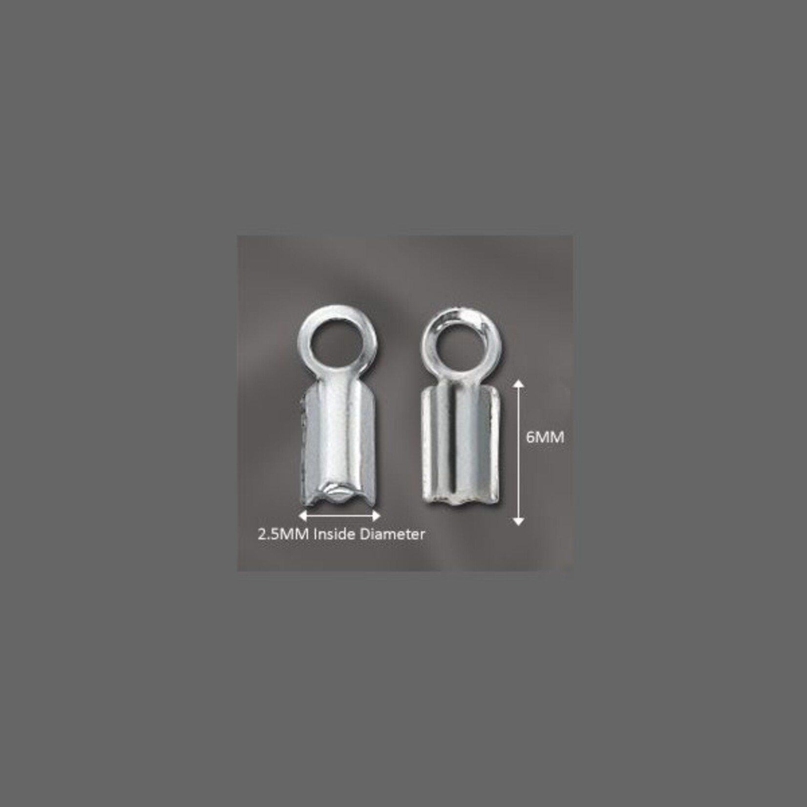 Sterling Silver End Cord Fasteners - Pair