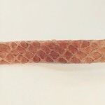 Leather Flat Strap Italian 10x2mm Snakeskin Tan - 1 Inch