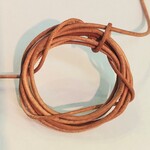 Leather 1mm Round Cord Natural - 1 foot