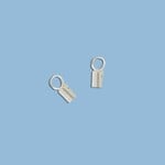 Sterling Silver End Caps 1mm - Pair