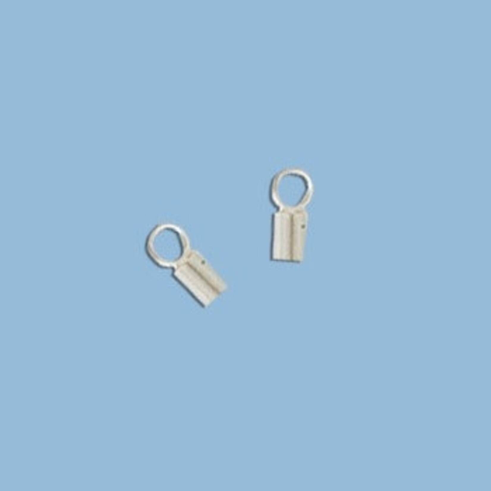 Sterling Silver End Caps 1mm - Pair