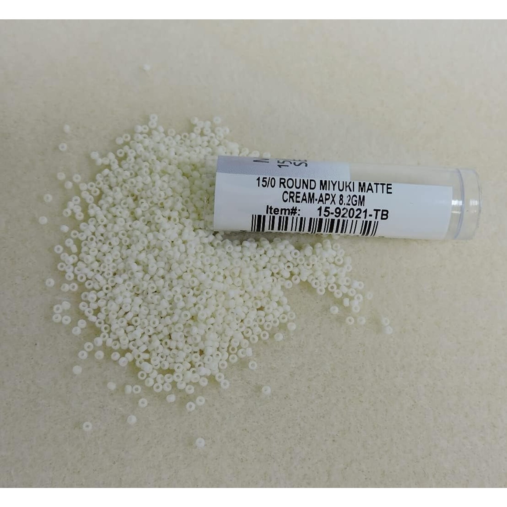 Miyuki Miyuki 15/0 Round Matte Cream Seed Beads