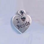 TierraCast I Love Beads Charm Antique Silver Plated