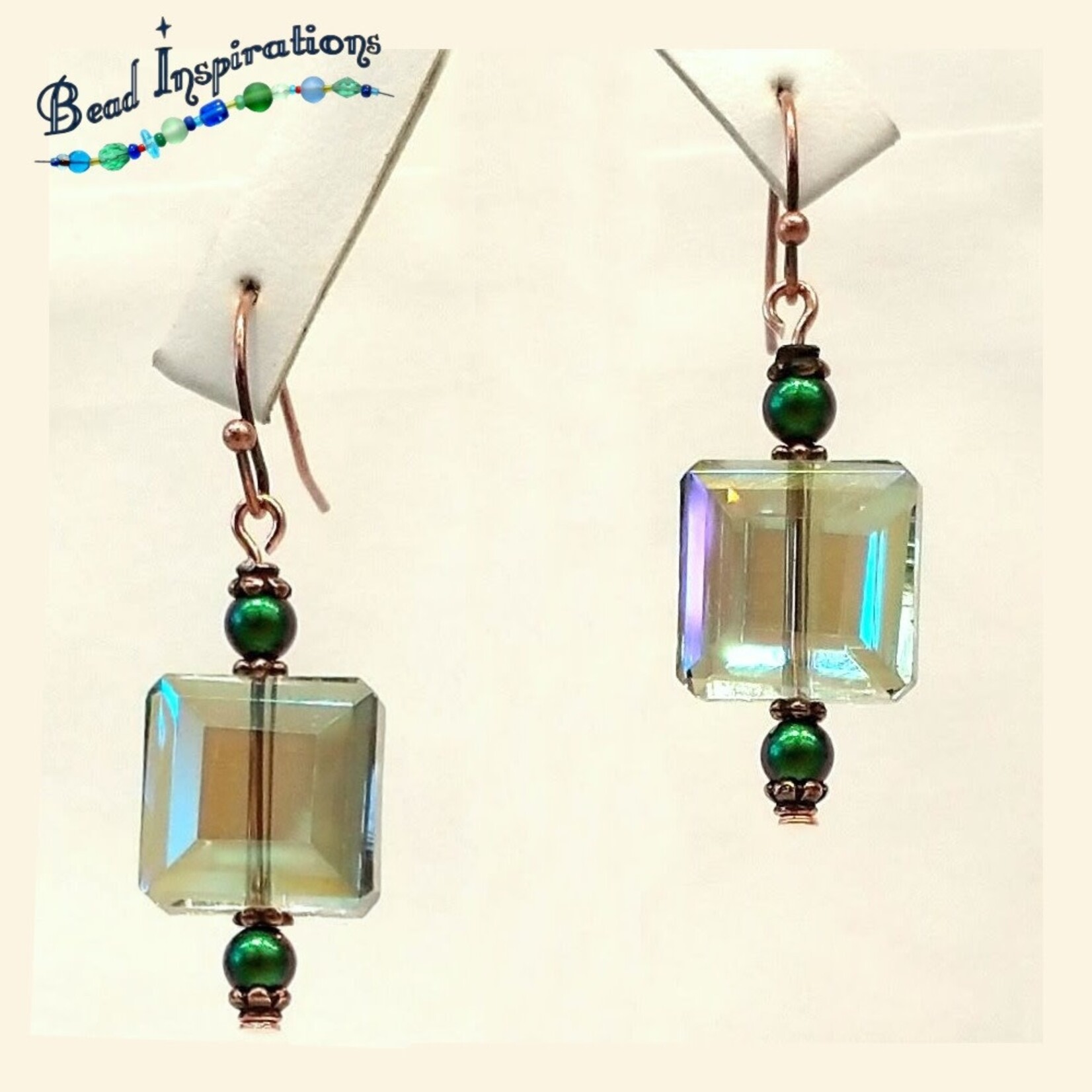 Crystal Square Verdis Earrings - Ready to Wear