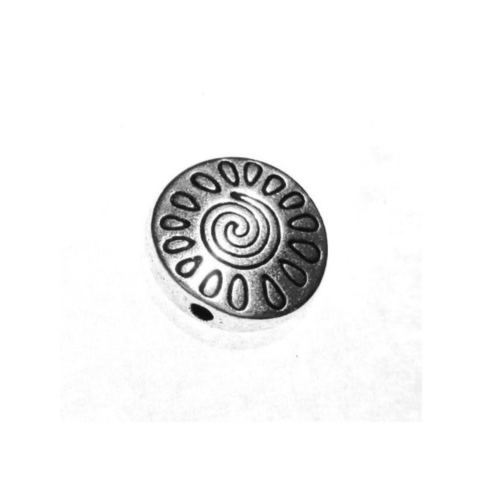 Pewter 13mm Shining Swirl Coin