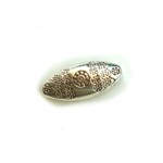 Pewter Oval 26x12x8mm Bead