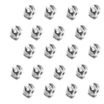 Pewter Spacer Cube Flower 4mm Bead - 20 Pieces