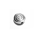 Pewter Spiral Coin Bead
