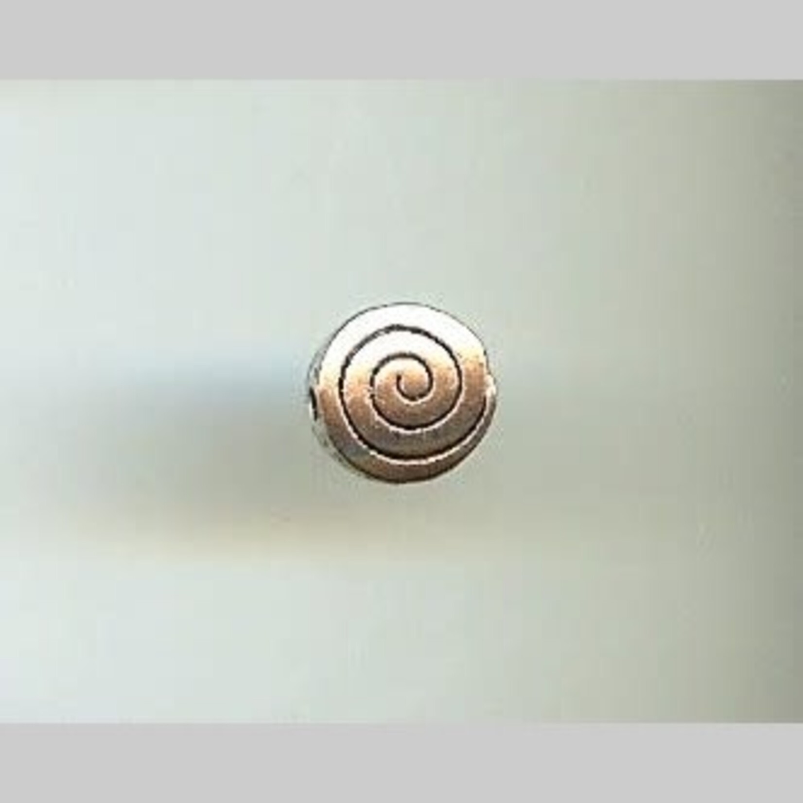 Pewter Spiral Coin Bead