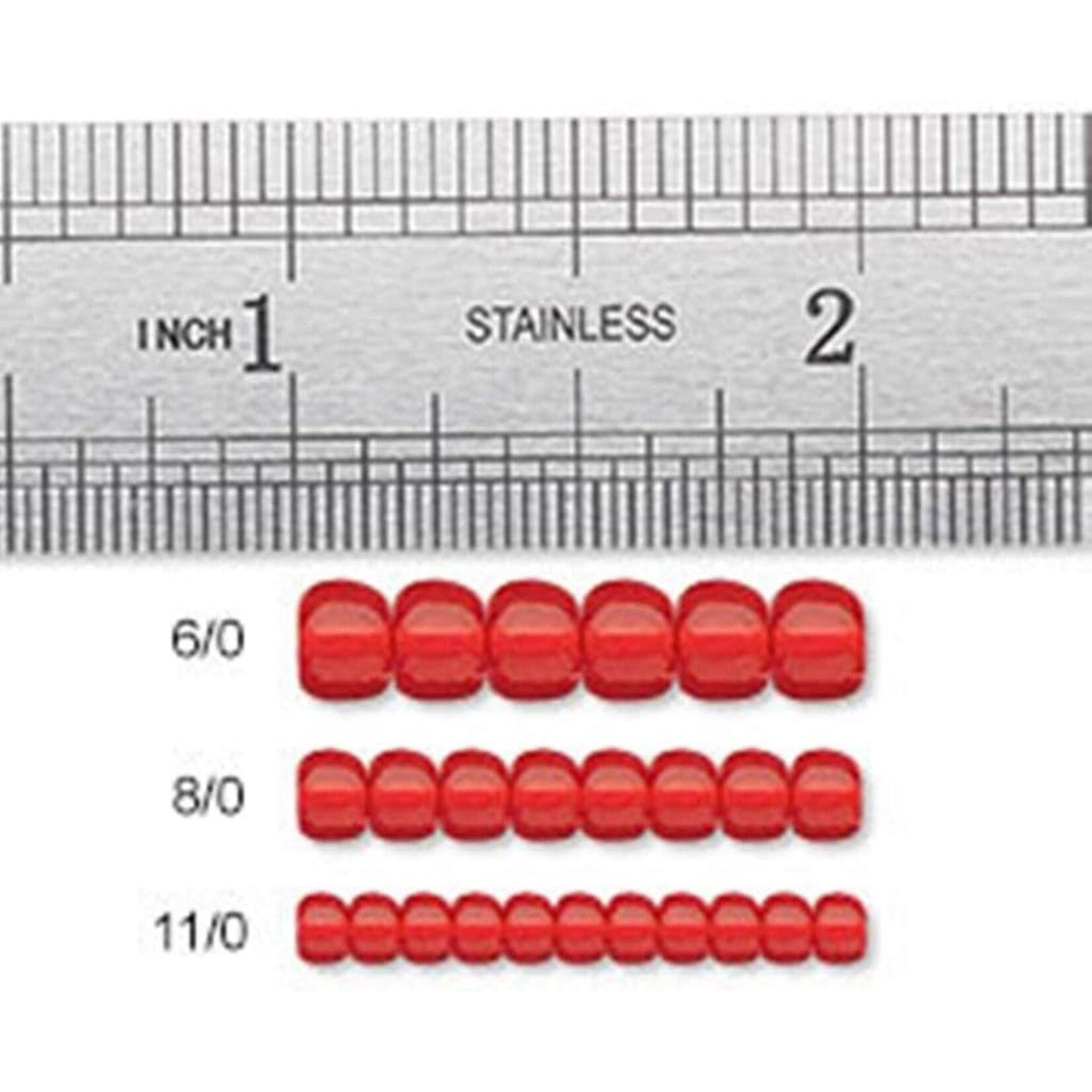 Miyuki Miyuki 11/0 Opaque Red Seed Beads - 24gm Tube