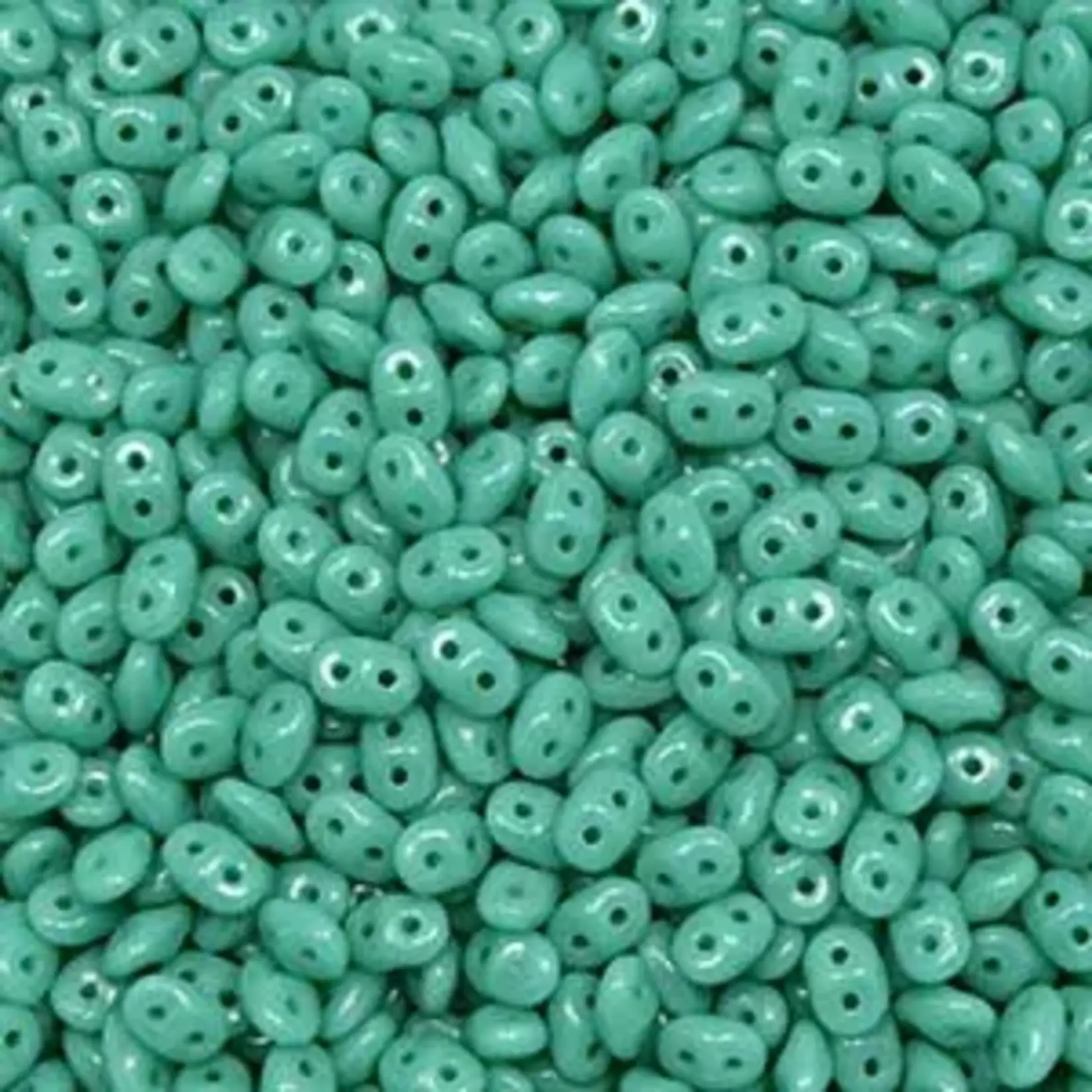 Matubo Superduo Turquoise Green Beads - 22.5gm Tube