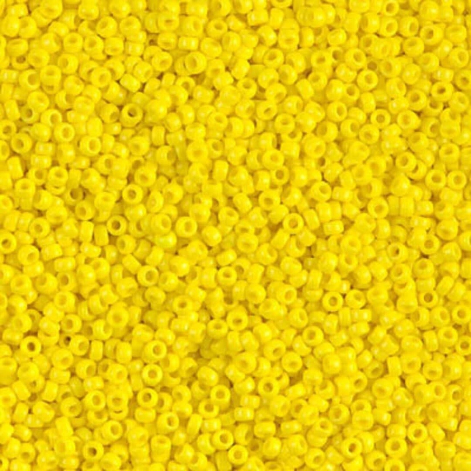 Miyuki 15/0 Round Opaque Yellow Seed Beads