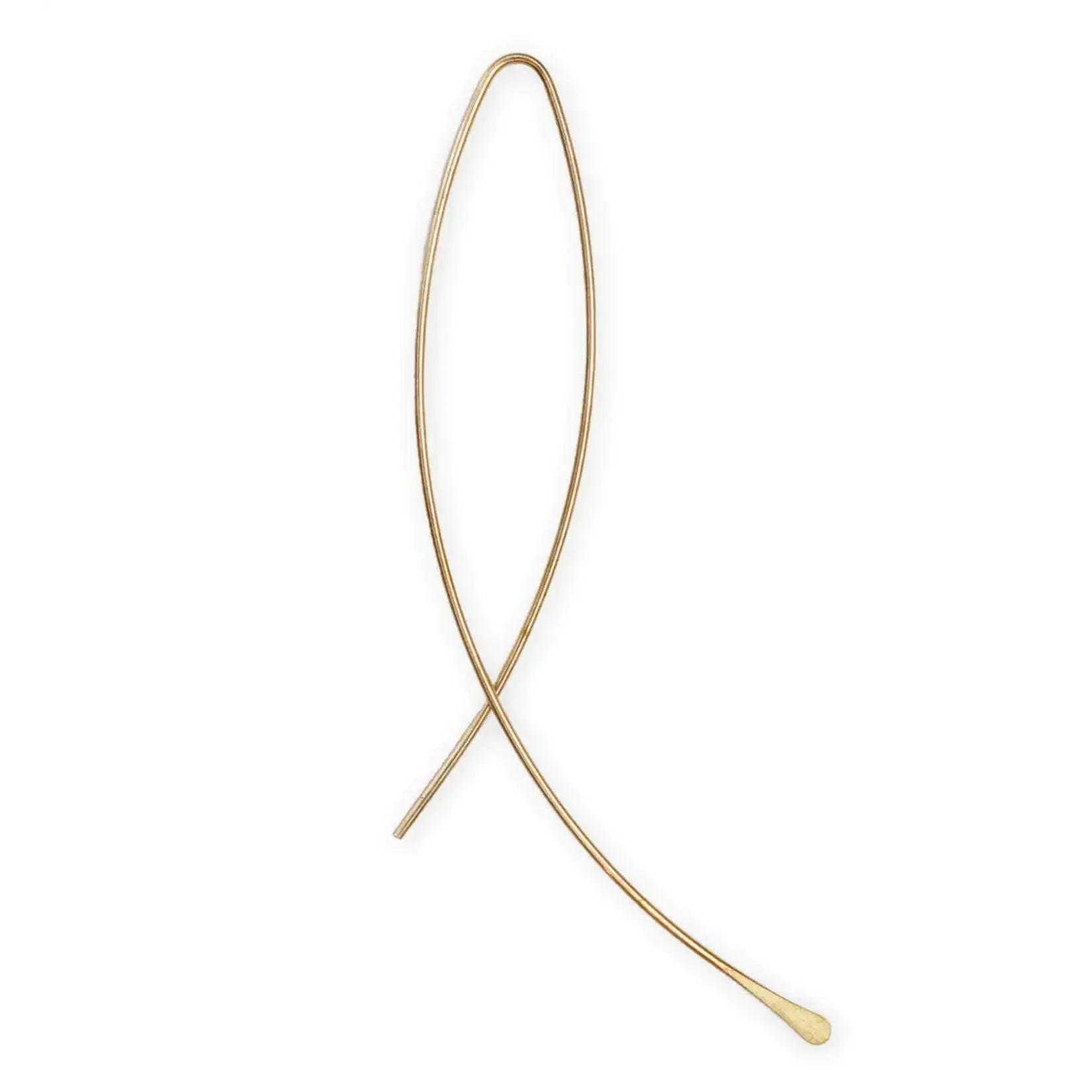 Vintaj Vintaj Solid Brass 80x15mm Paddle Earring Hook - Single