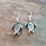 Mother of Pearl Turtle w/Sterling Silver Earrings - Ready to Wear