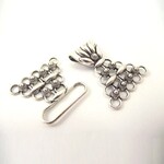 5-Strand Multi-strand Pewter Hook Toggle Clasp