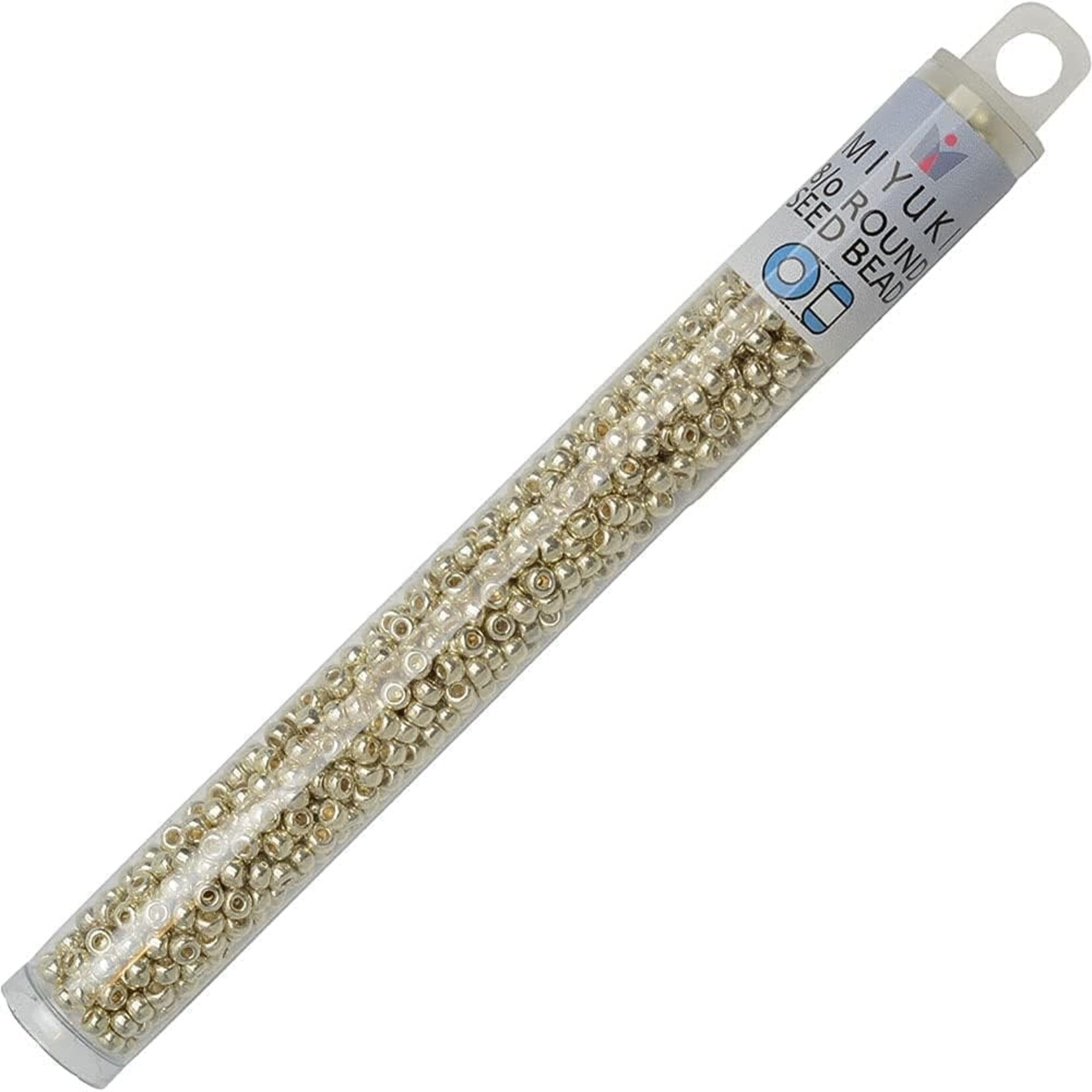 Miyuki Miyuki 8/0 Duracoat Galvanized Silver Seed Beads - 22gm tube