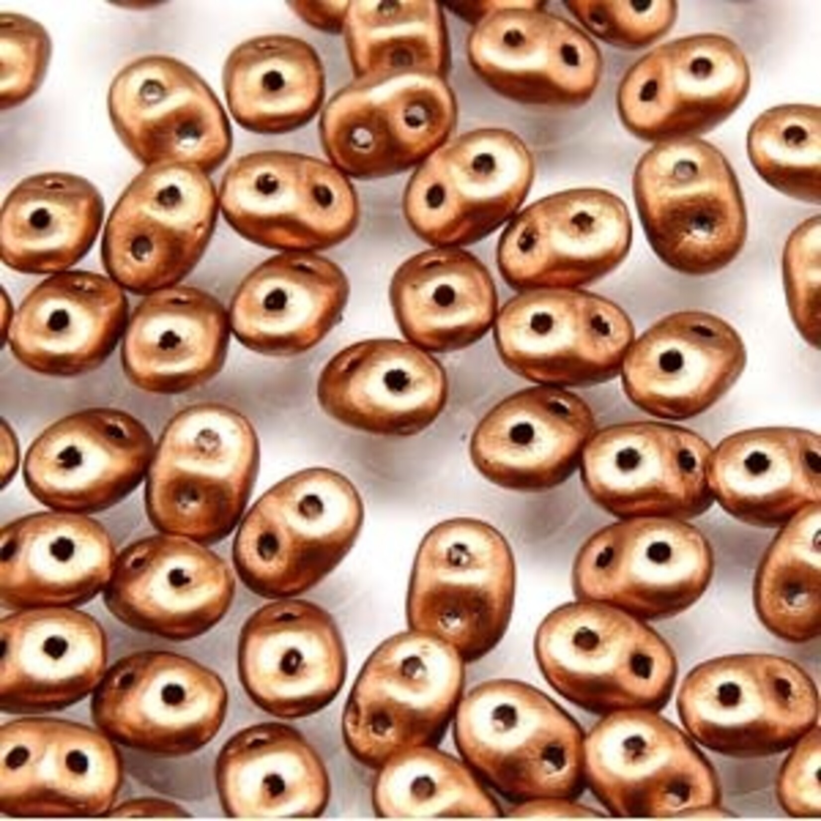 Miniduo 2x4mm Crystal Bronze Copper Seed Beads