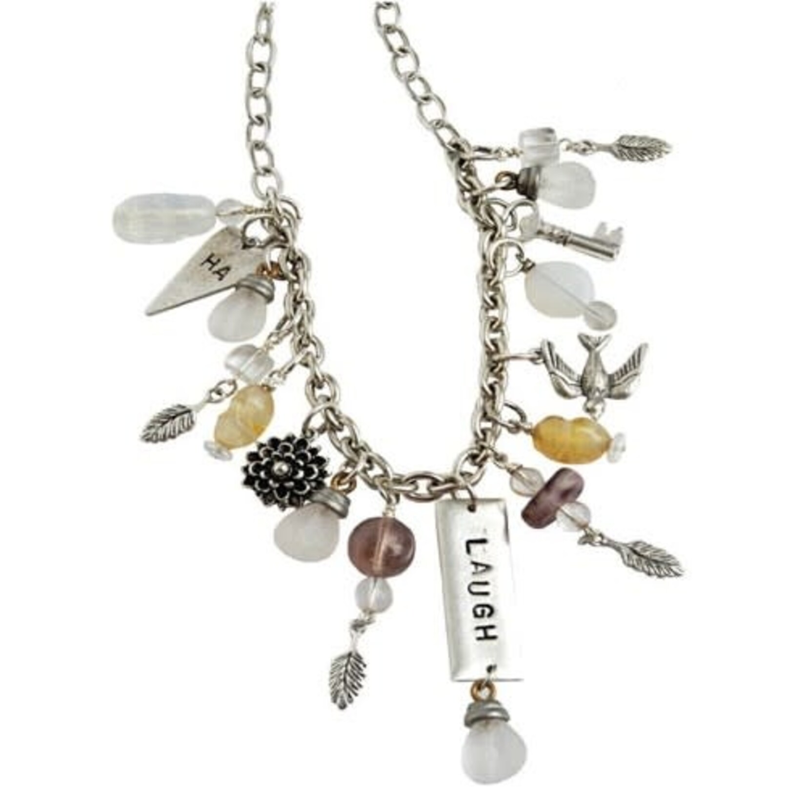 Nunn Design Nunn Design Elongated Heart Charm Antique Silver