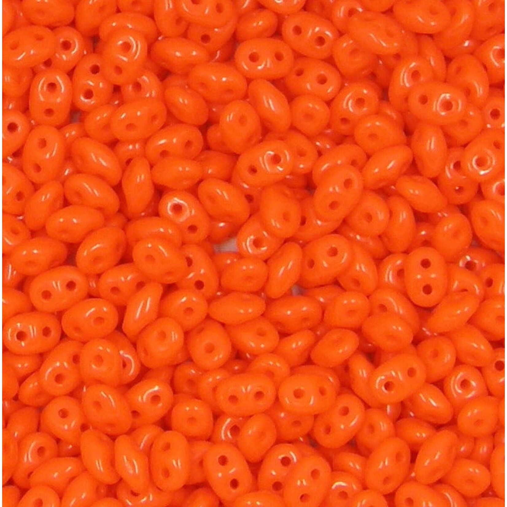 Matubo Superduo Opaque Orange Beads - 22.5gm Tube