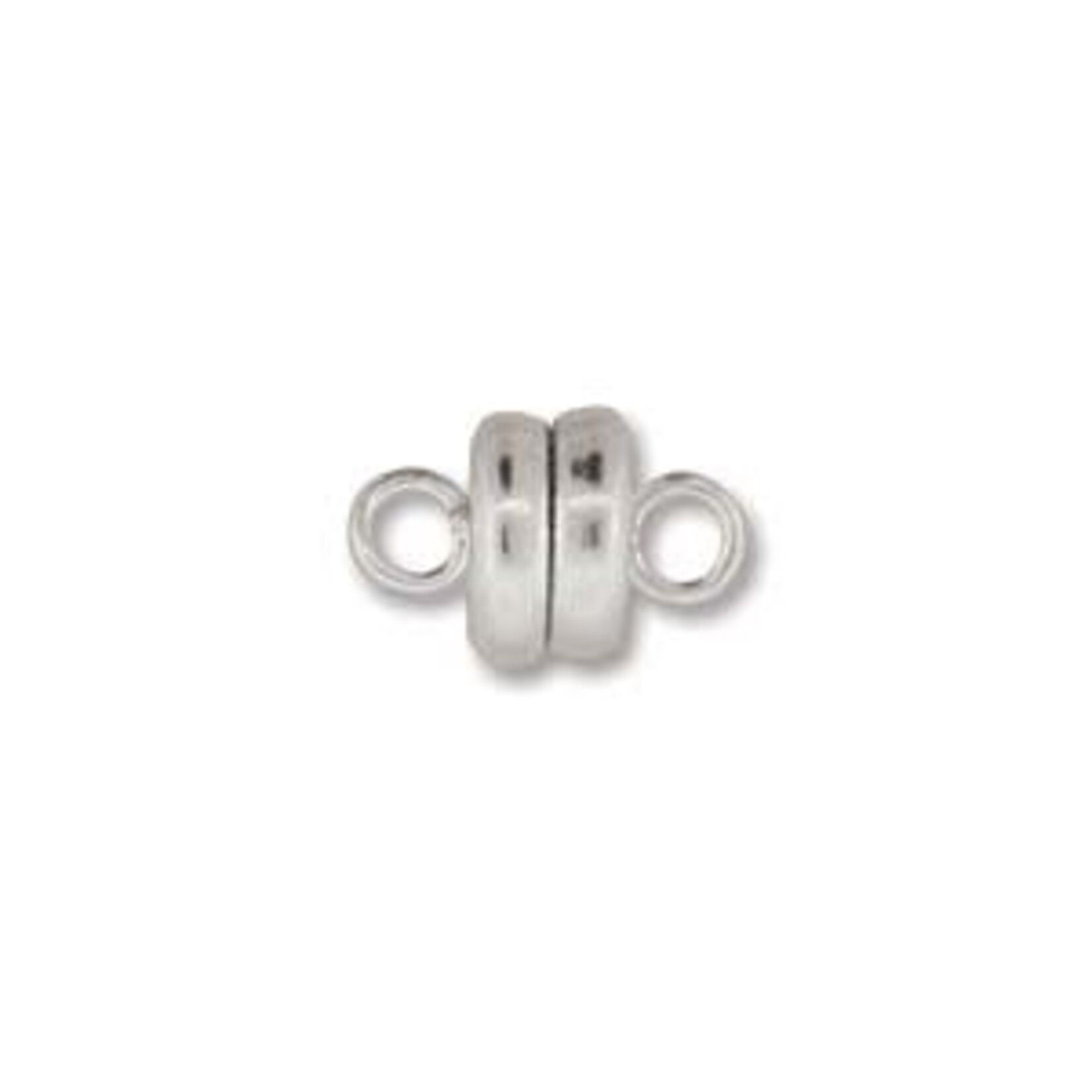 Magnetic Clasp 6mm Silver Plated - 10 Pieces