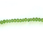 Faceted Glass Rondelle 2x3mm Green Beads - 36 Pieces