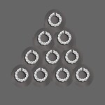 Sterling Silver  6mm Twisted Open Jump Ring - 10 Pieces