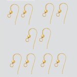 Gold Filled Earwire with 3mm Ball - 10 pieces