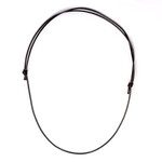 Black Waxed Polyester 1mm Cord Adjustable Necklace w/ Knots