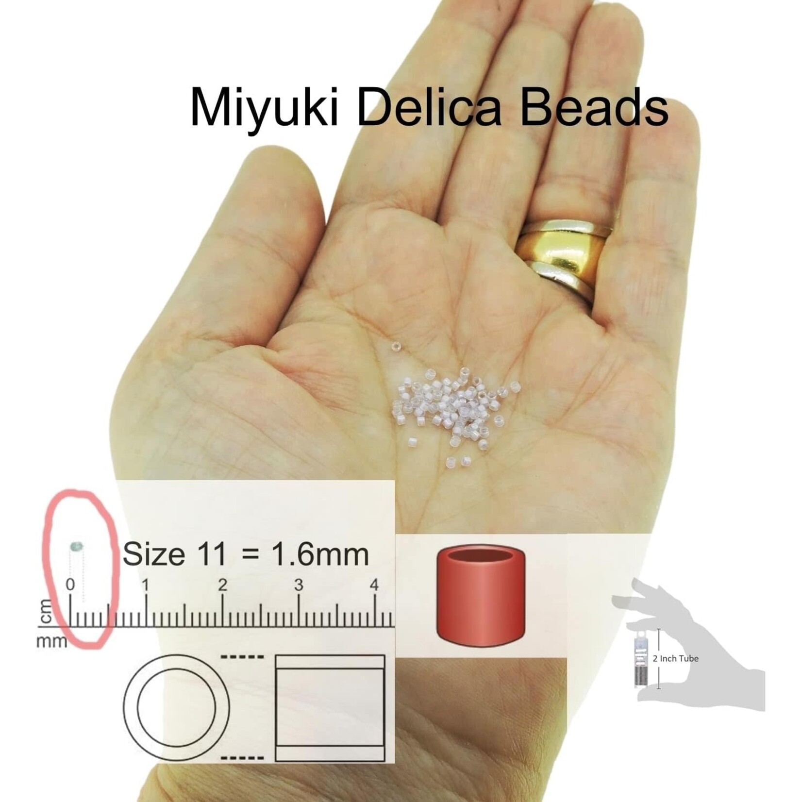 Miyuki Delica 11/0  Luminous Plum Crazy Seed Beads